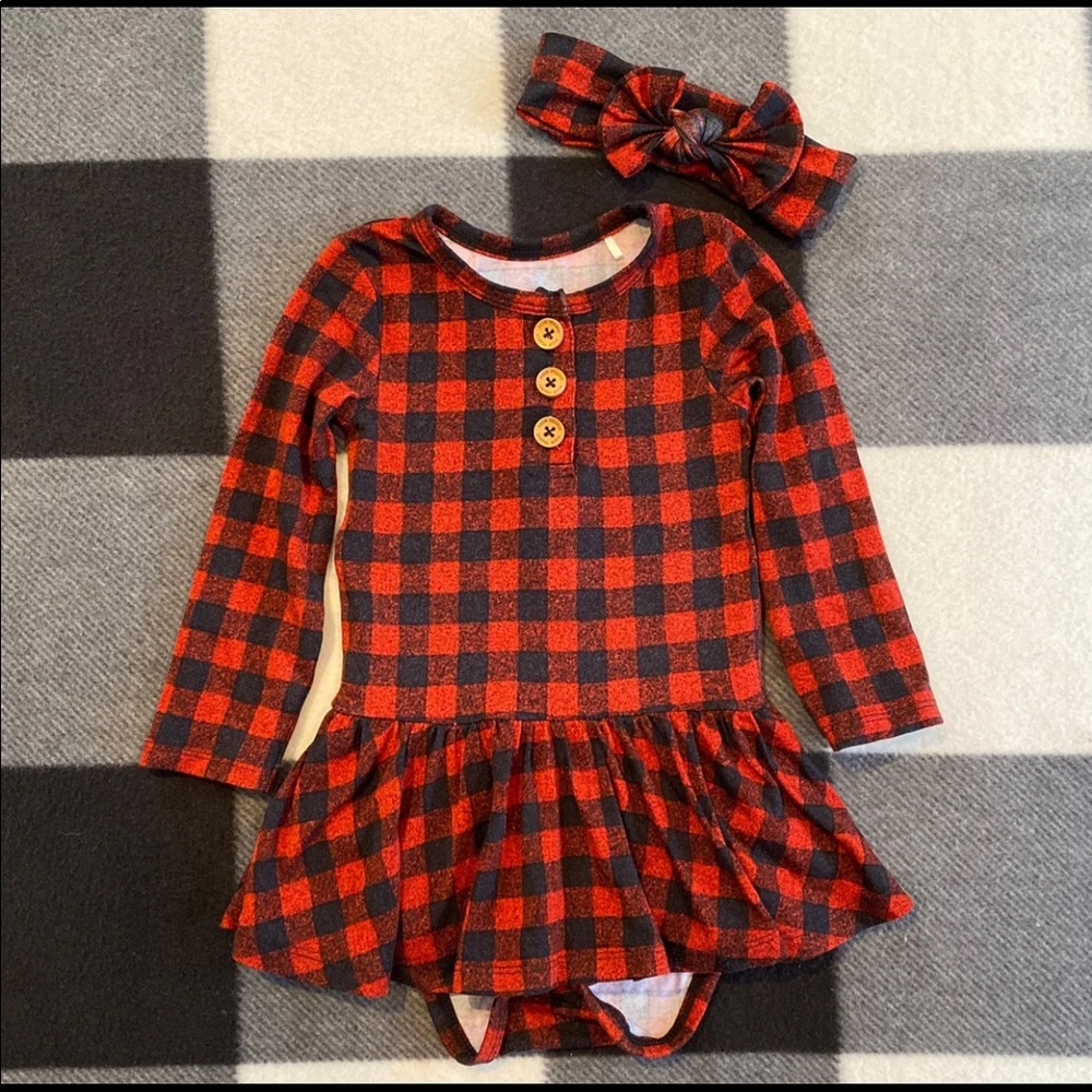 Posh Peanut Grayson Twirl & bow size 12-18 Months